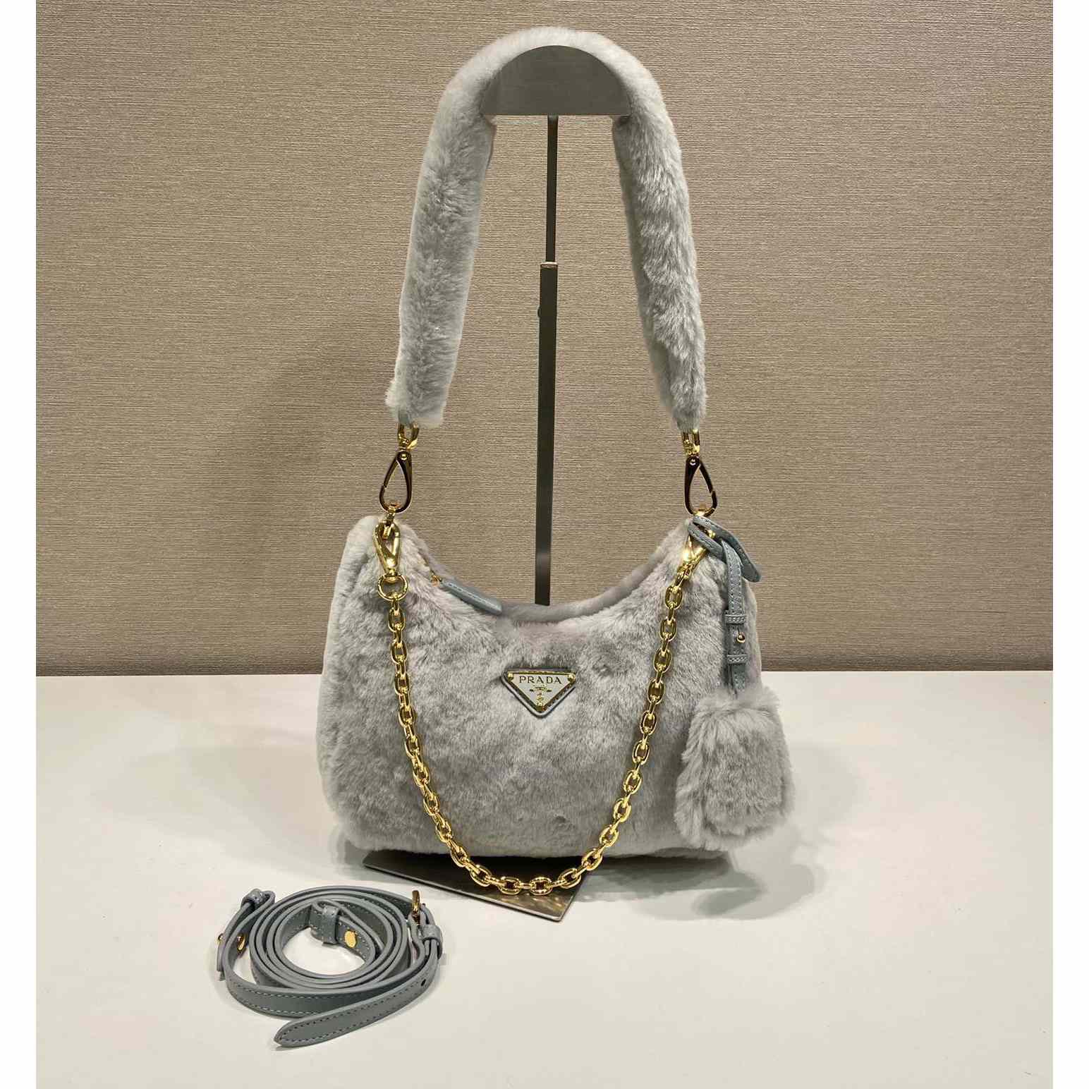 Prada Shearling Mini Bag(23-17-8cm) - PerfectKickZ