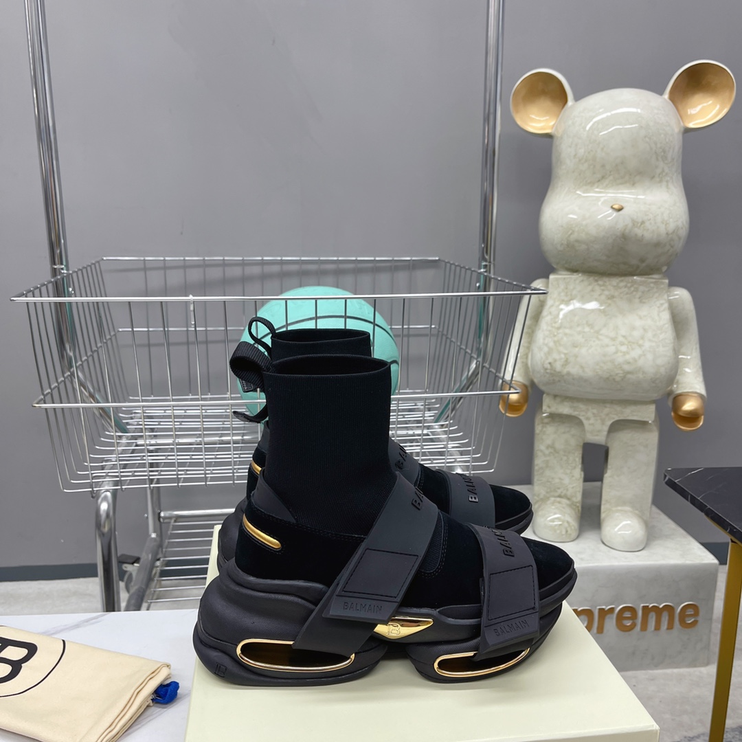 Balmain B-Bold High-Top Sneakers - PerfectKickZ