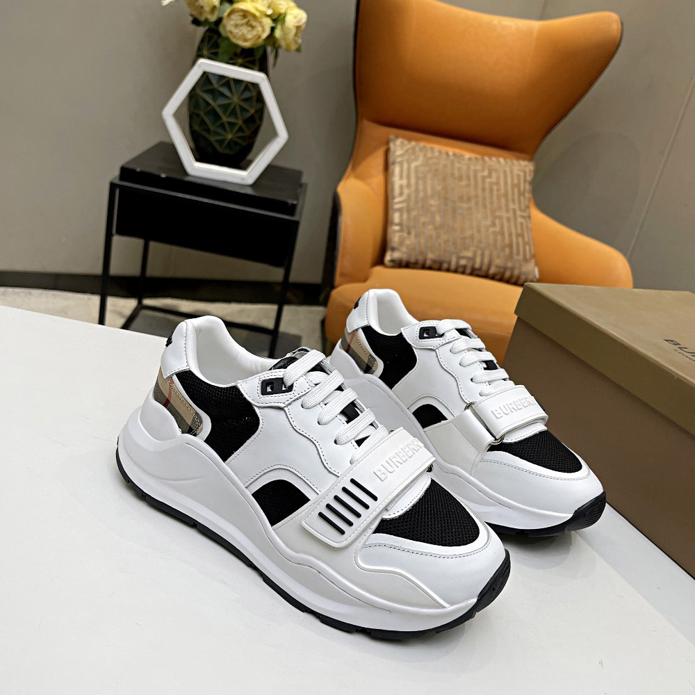 Burberry Mesh, Suede And Vintage Check Cotton Sneakers - PerfectKickZ