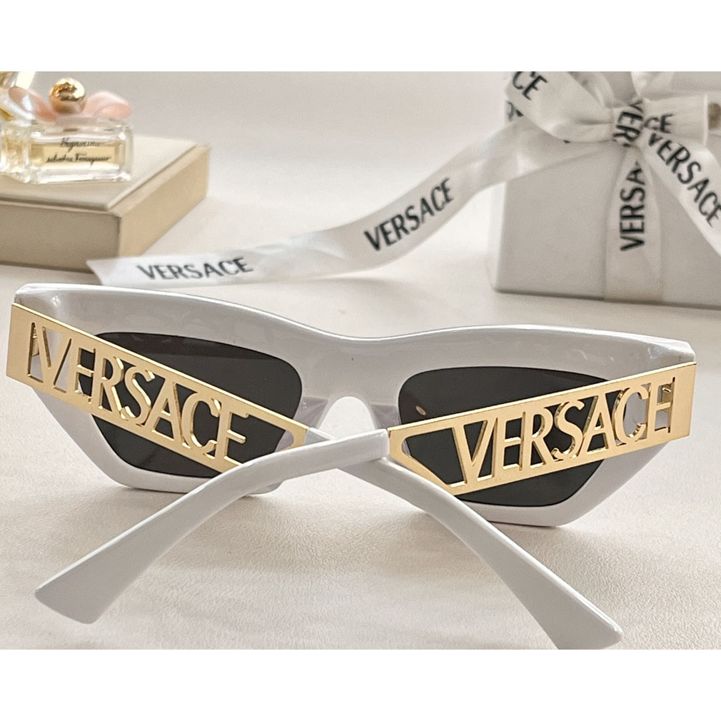 Versace 90s Vintage Logo Cat-Eye Sunglasses     VE4967  - PerfectKickZ