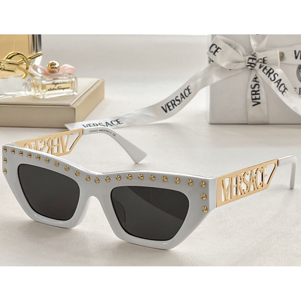 Versace 90s Vintage Logo Cat-Eye Sunglasses     VE4967  - PerfectKickZ