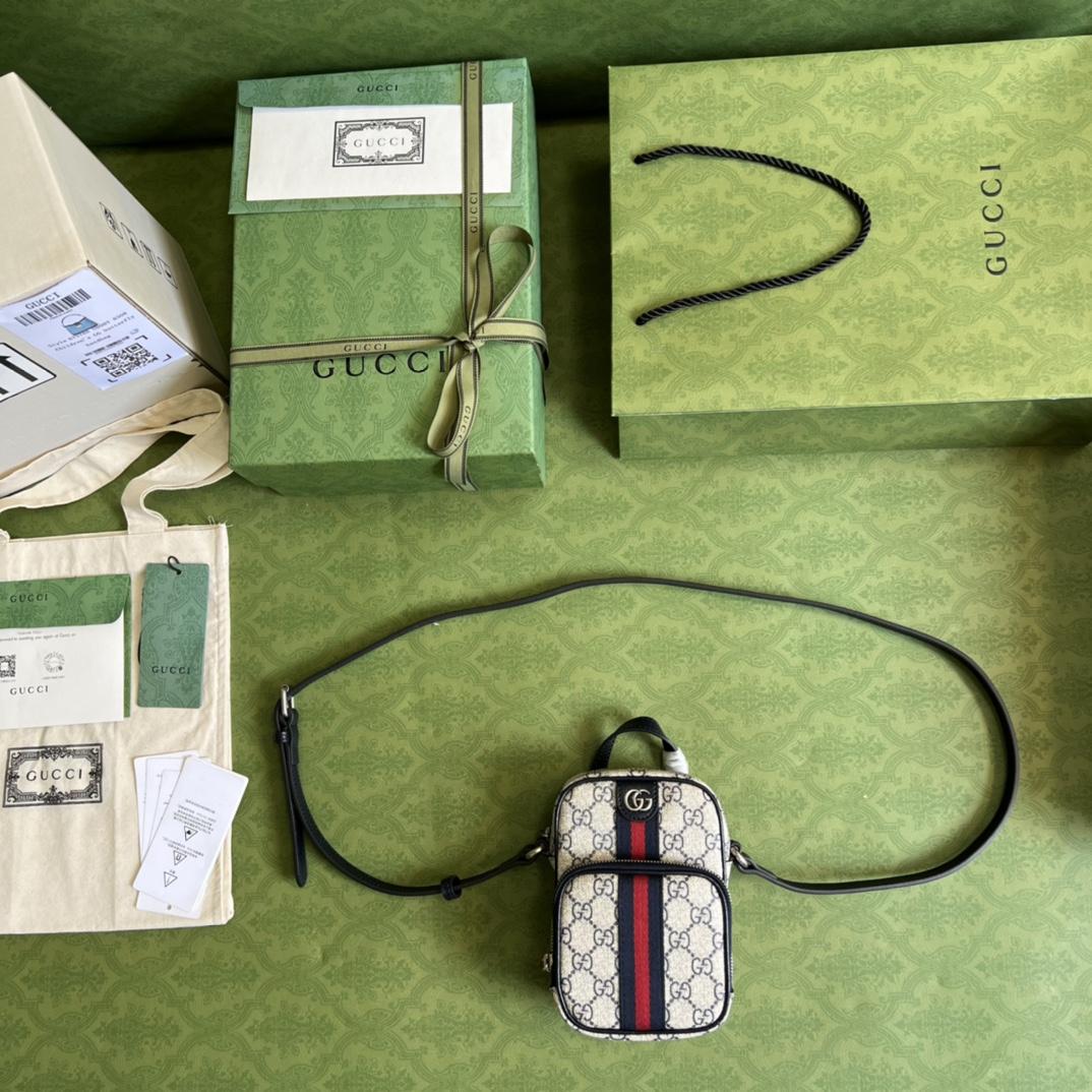 Gucci Ophidia GG Mini Bag(12-16-7cm)   - PerfectKickZ
