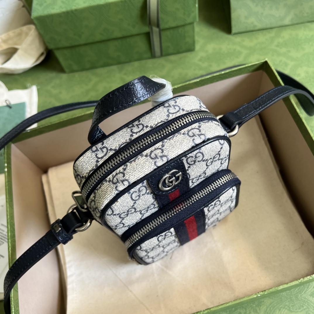 Gucci Ophidia GG Mini Bag(12-16-7cm)   - PerfectKickZ