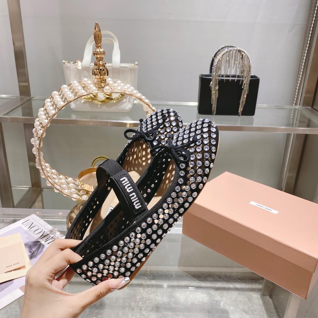 Miu Miu Satin Ballerinas - PerfectKickZ