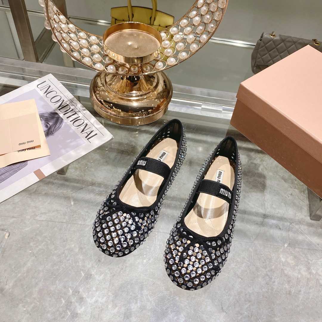 Miu Miu Satin Ballerinas - PerfectKickZ
