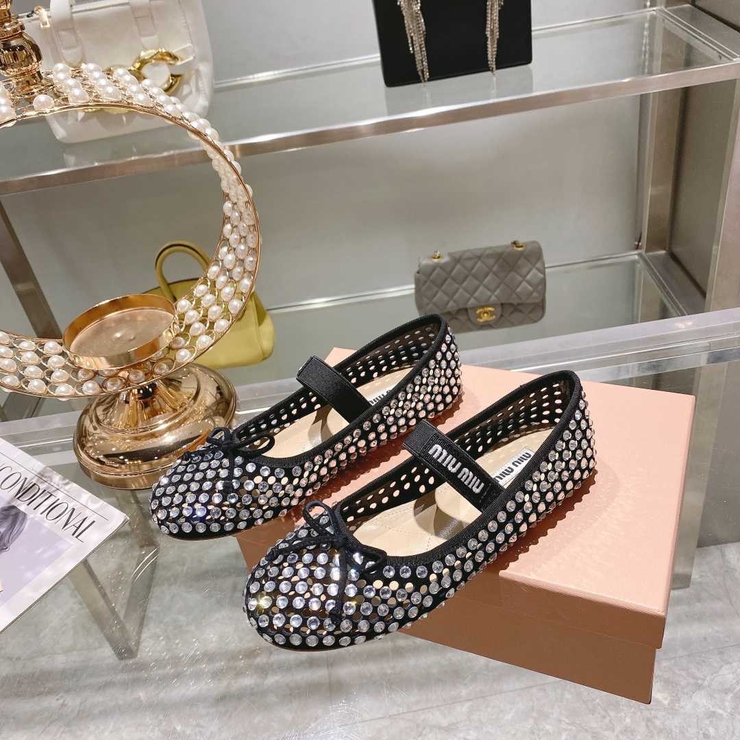 Miu Miu Satin Ballerinas - PerfectKickZ