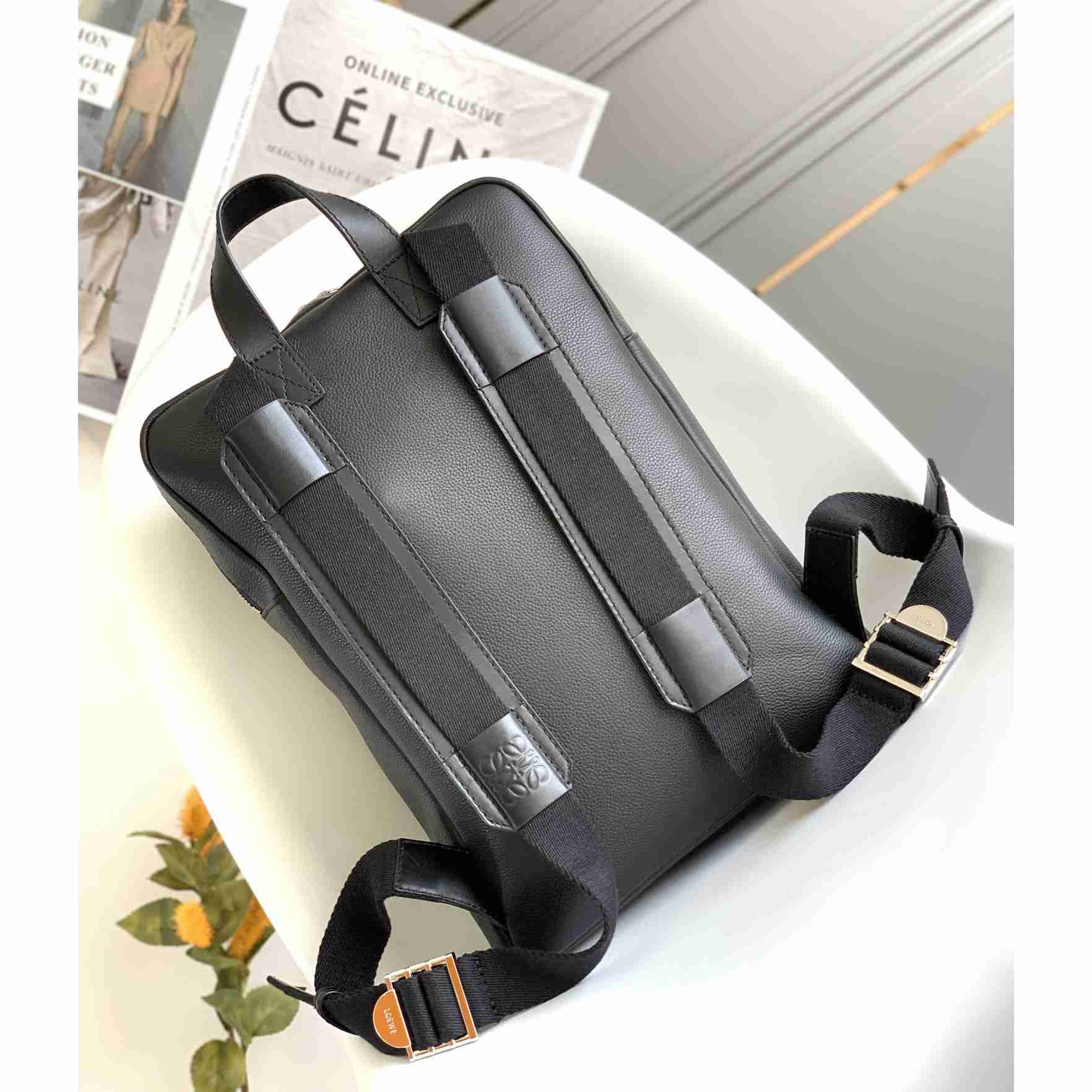 Loewe Military Backpack In Soft Grained Calfskin - PerfectKickZ