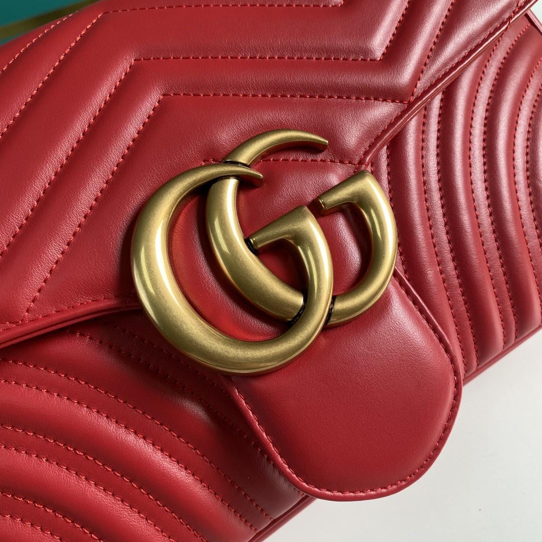 Gucci GG Marmont Medium Matelassé Shoulder Bag(31-19-7CM)     443496 - PerfectKickZ