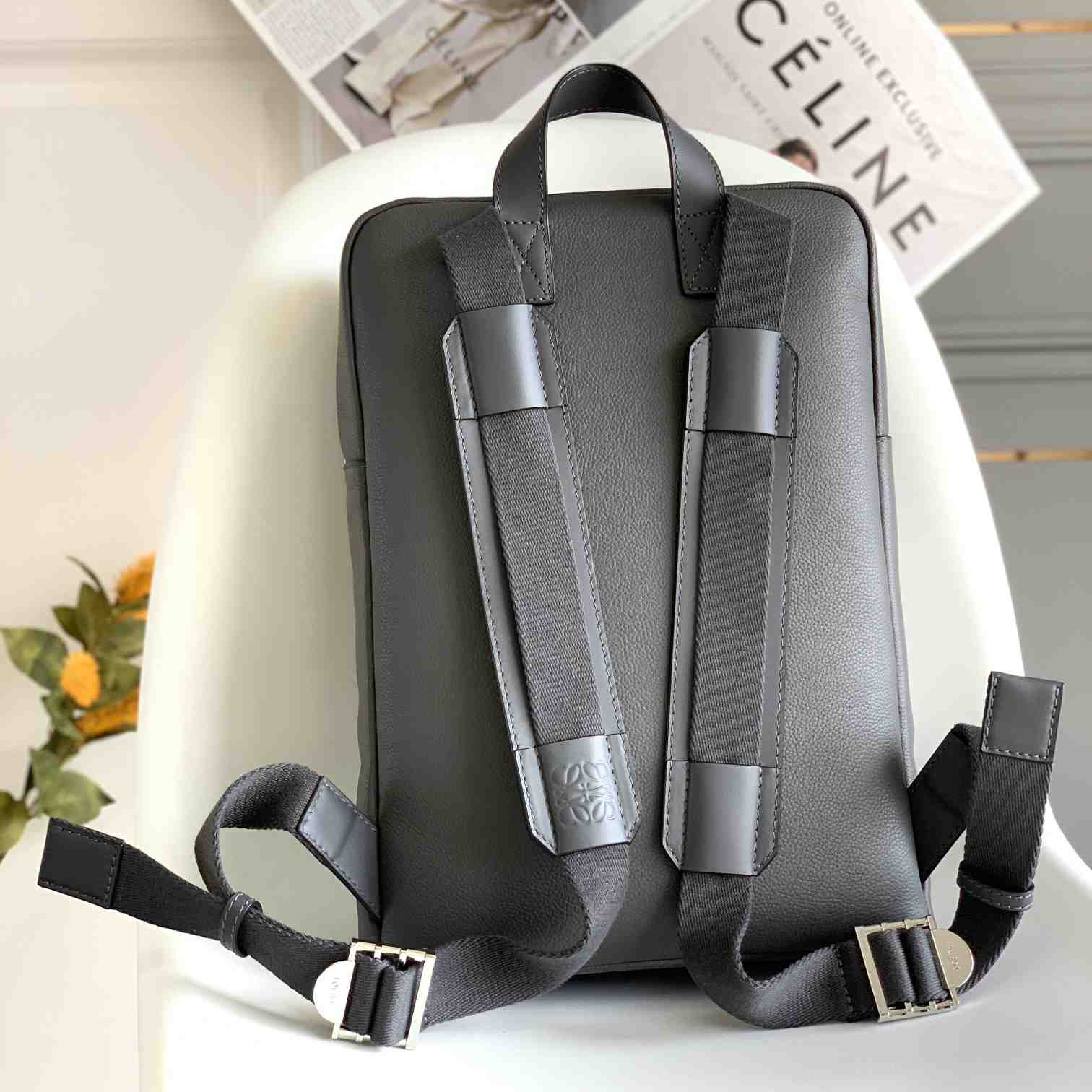 Loewe Military Backpack In Soft Grained Calfskin - PerfectKickZ