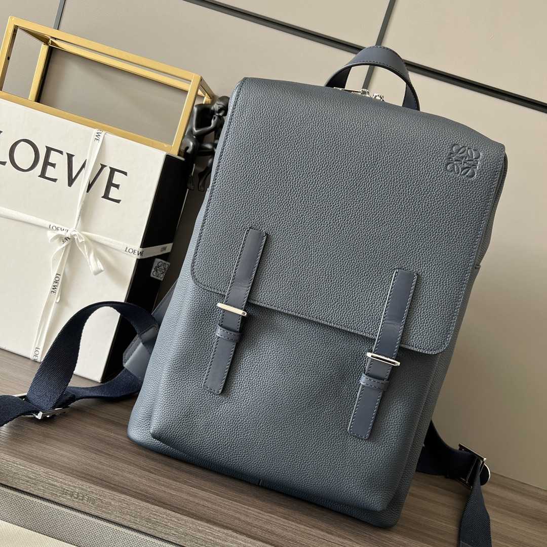 Loewe Military Backpack In Soft Grained Calfskin - PerfectKickZ