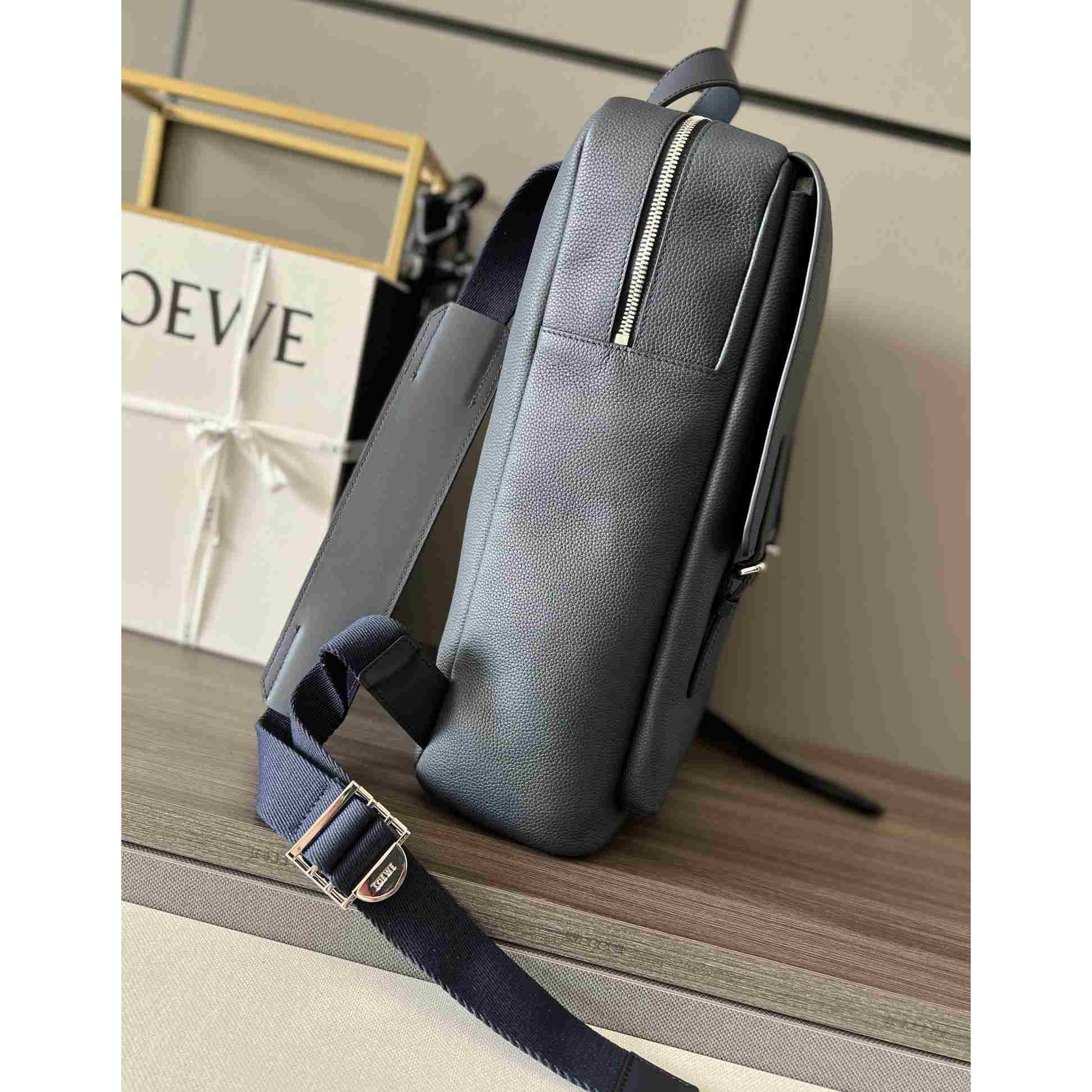 Loewe Military Backpack In Soft Grained Calfskin - 