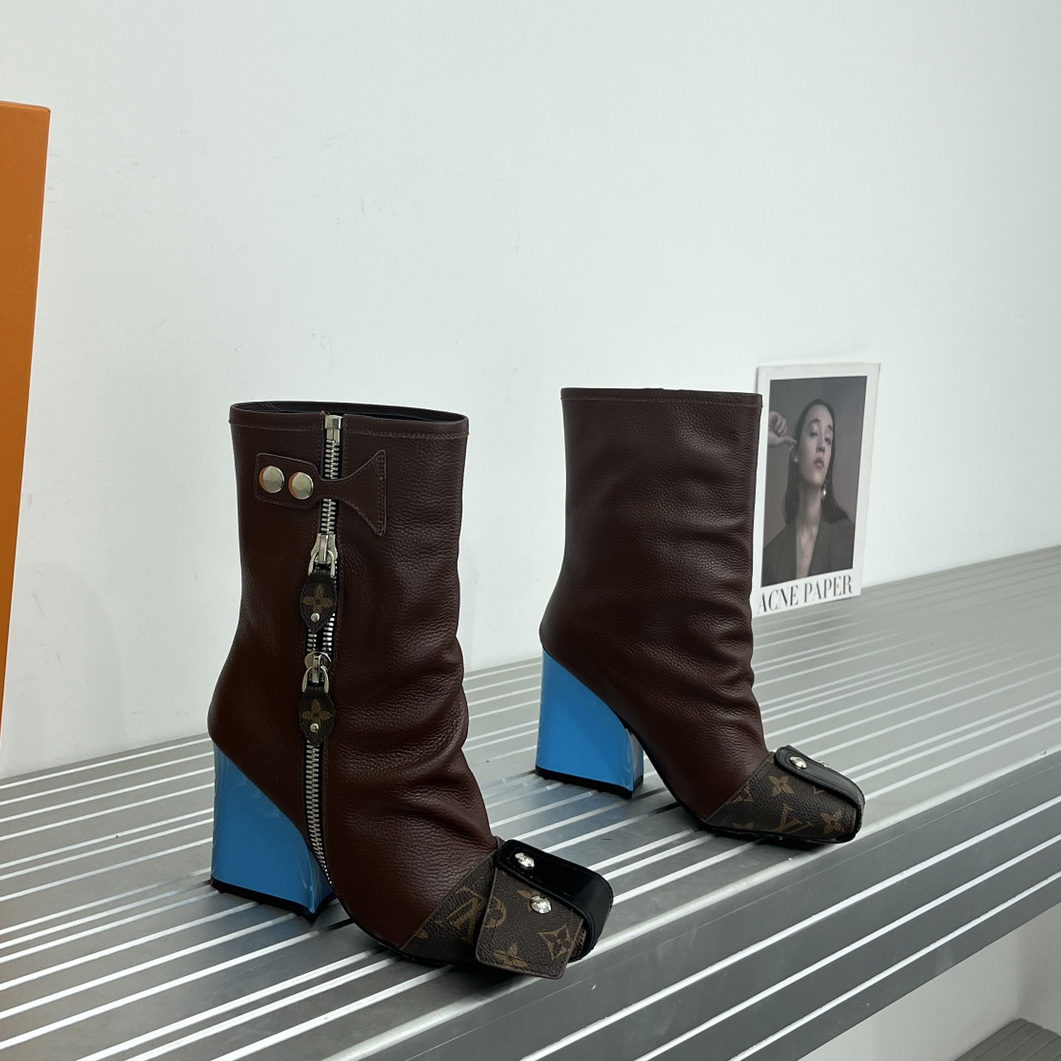 Louis Vuitton Patti Wedge Half Boot - PerfectKickZ