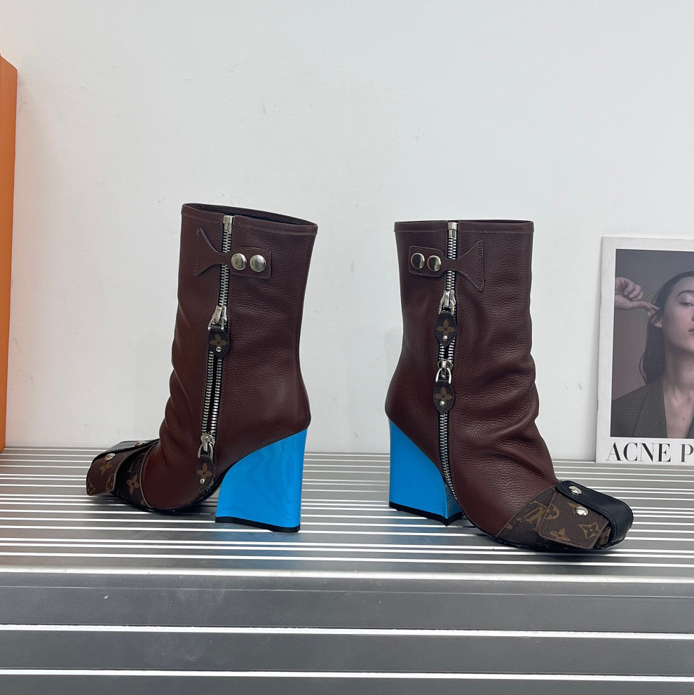 Louis Vuitton Patti Wedge Half Boot - PerfectKickZ