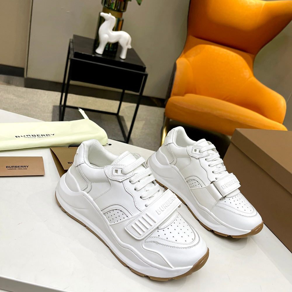 Burberry Vintage Suede And Leather Sneakers - PerfectKickZ