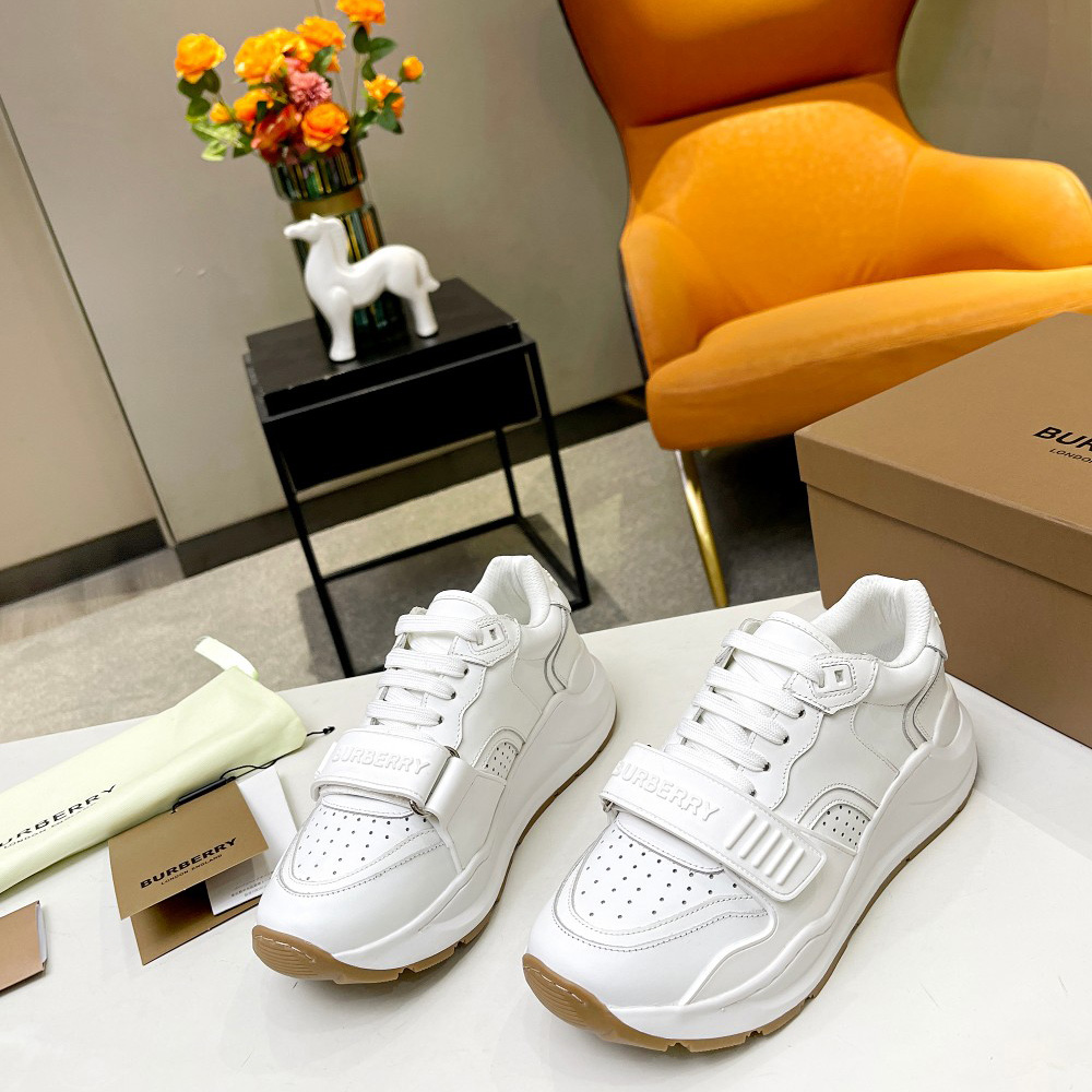 Burberry Vintage Suede And Leather Sneakers - PerfectKickZ