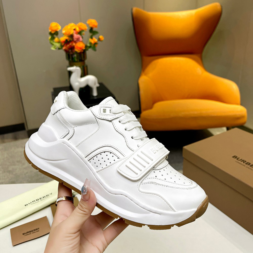 Burberry Vintage Suede And Leather Sneakers - PerfectKickZ
