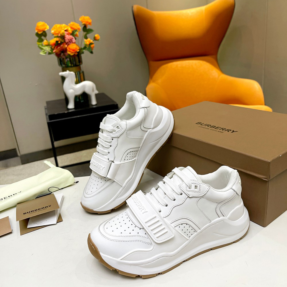 Burberry Vintage Suede And Leather Sneakers - PerfectKickZ