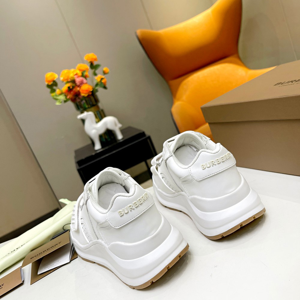 Burberry Vintage Suede And Leather Sneakers - PerfectKickZ