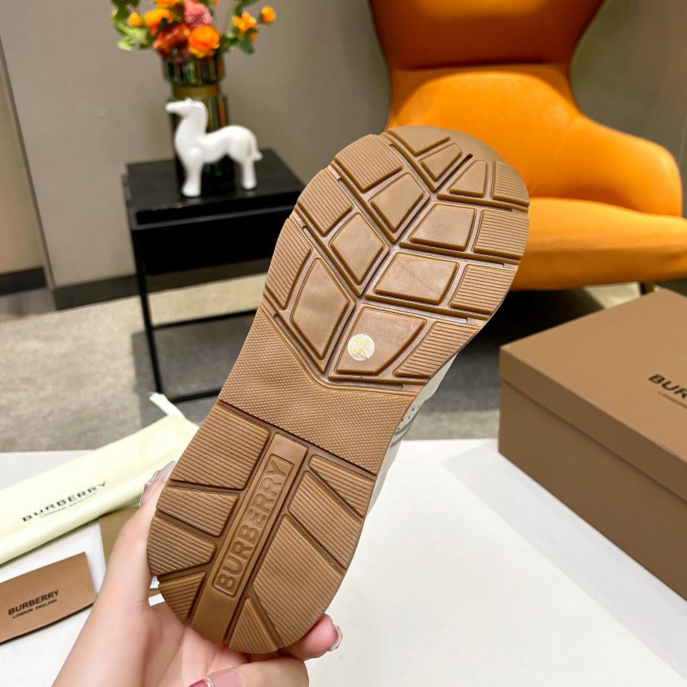 Burberry Vintage Suede And Leather Sneakers - PerfectKickZ