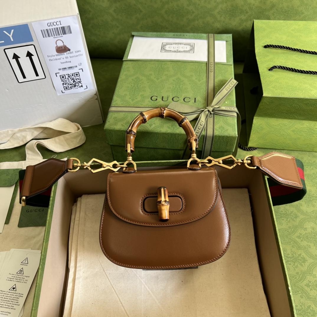Gucci Bamboo 1947 Mini Top Handle Bag(17-12-7.5cm) - PerfectKickZ