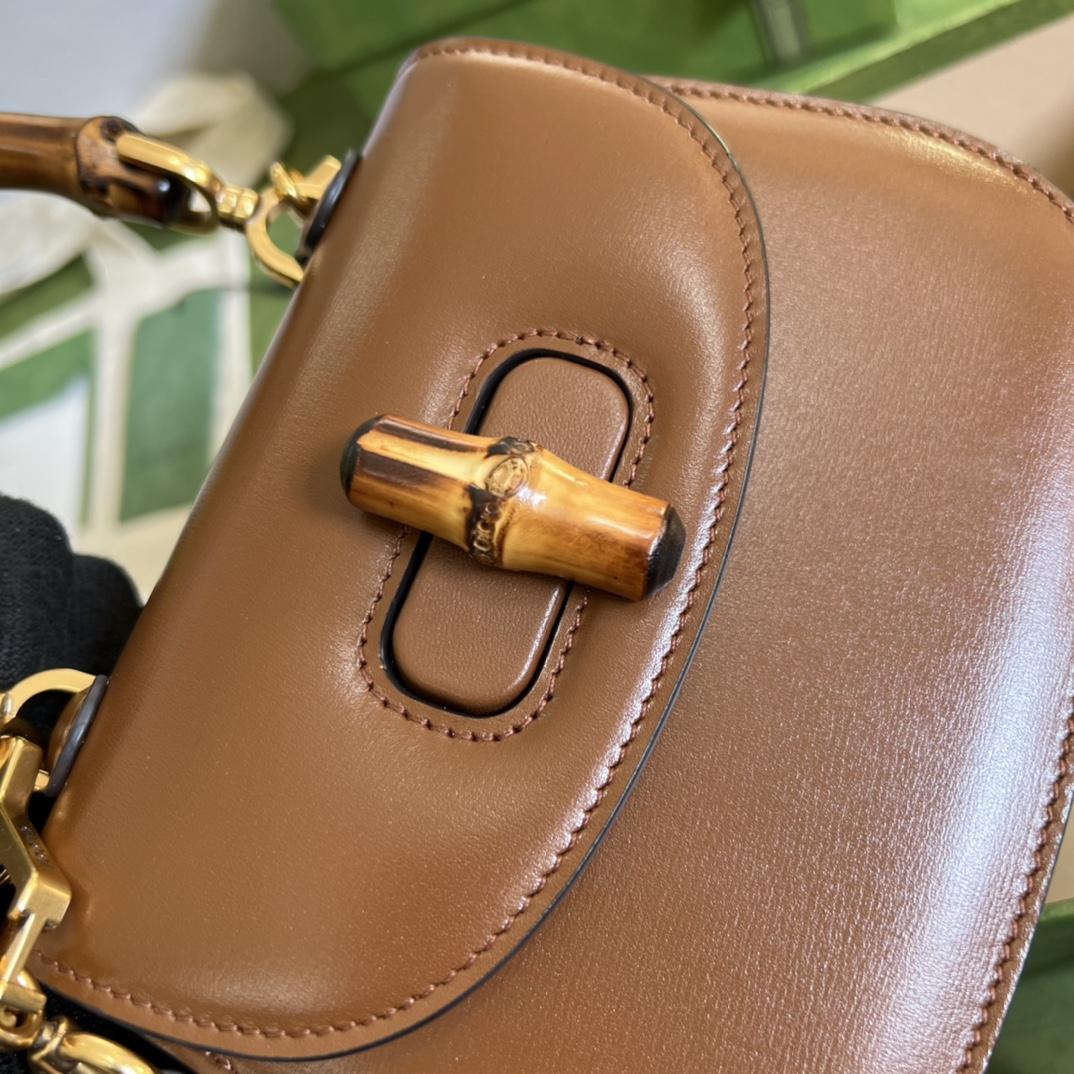 Gucci Bamboo 1947 Mini Top Handle Bag(17-12-7.5cm) - PerfectKickZ