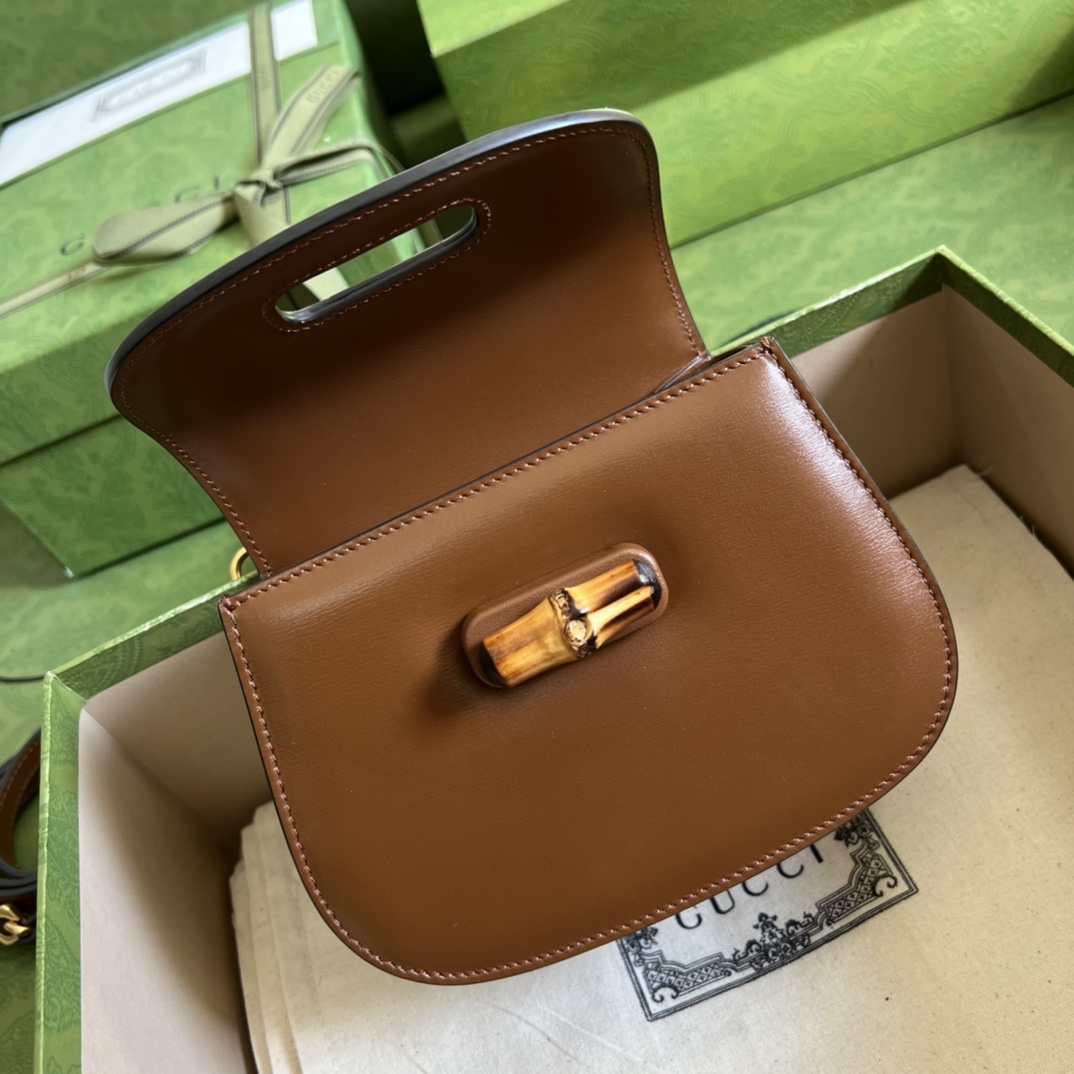 Gucci Bamboo 1947 Mini Top Handle Bag(17-12-7.5cm) - PerfectKickZ