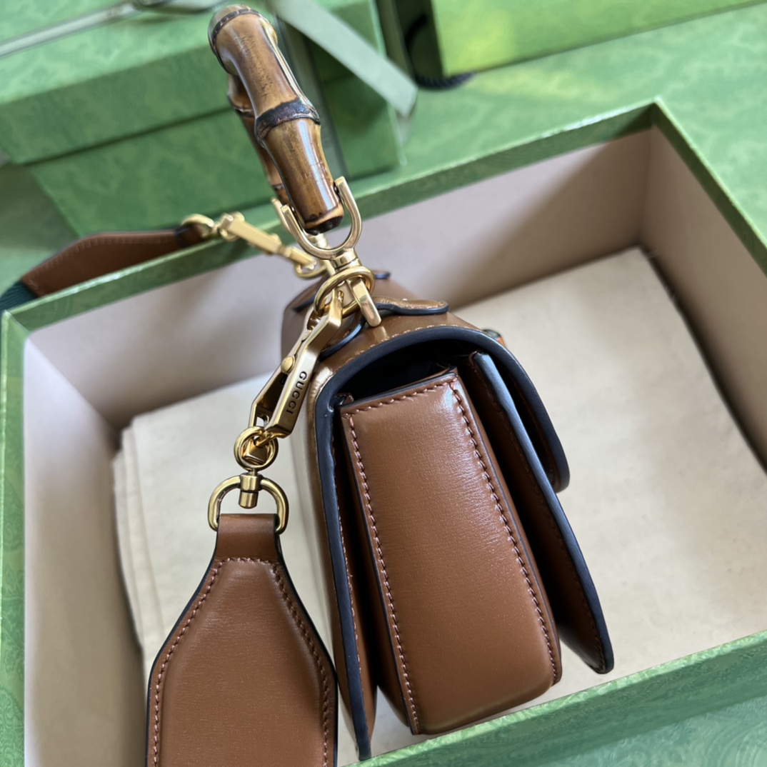 Gucci Bamboo 1947 Mini Top Handle Bag(17-12-7.5cm) - PerfectKickZ