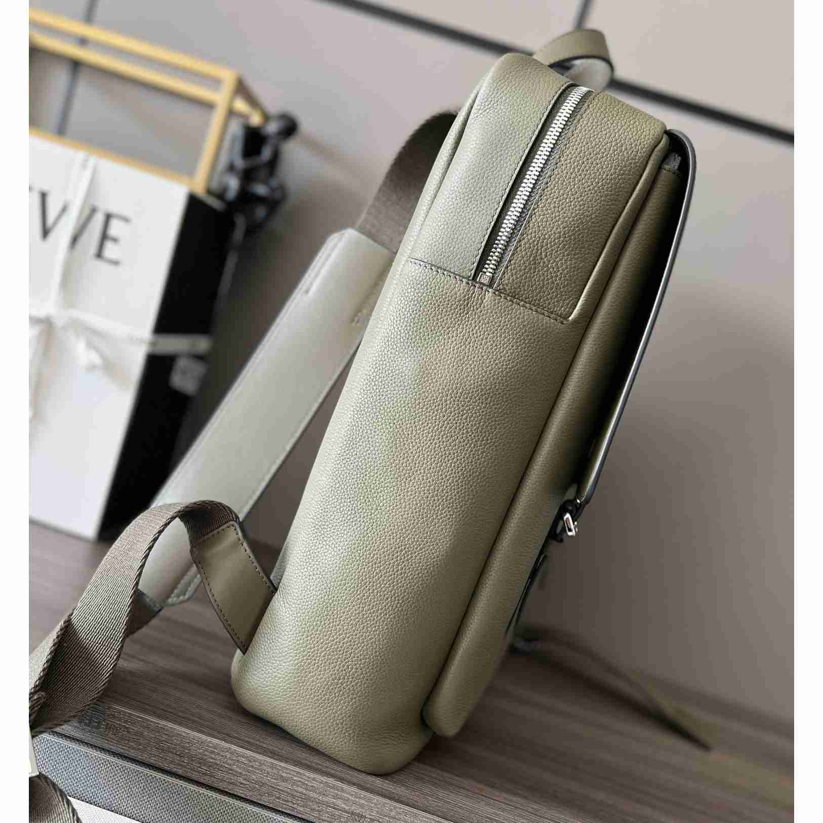 Loewe Military Backpack In Soft Grained Calfskin - PerfectKickZ