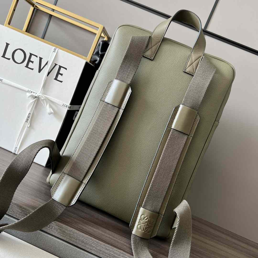 Loewe Military Backpack In Soft Grained Calfskin - PerfectKickZ