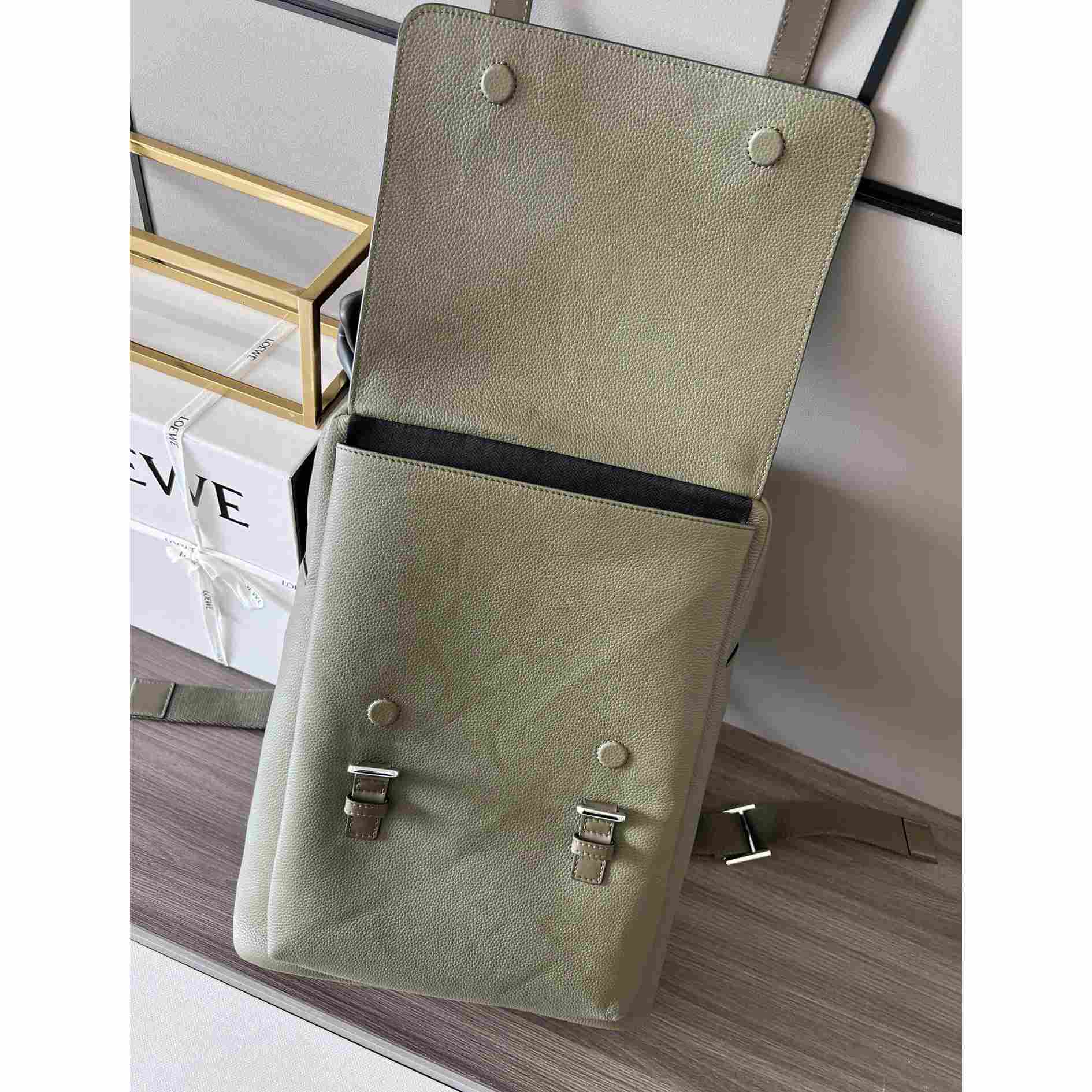 Loewe Military Backpack In Soft Grained Calfskin - PerfectKickZ
