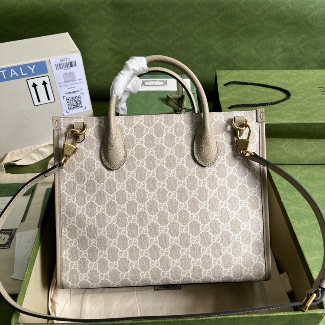 Gucci Small Tote Bag With Interlocking G(31-26.5-14cm) - PerfectKickZ