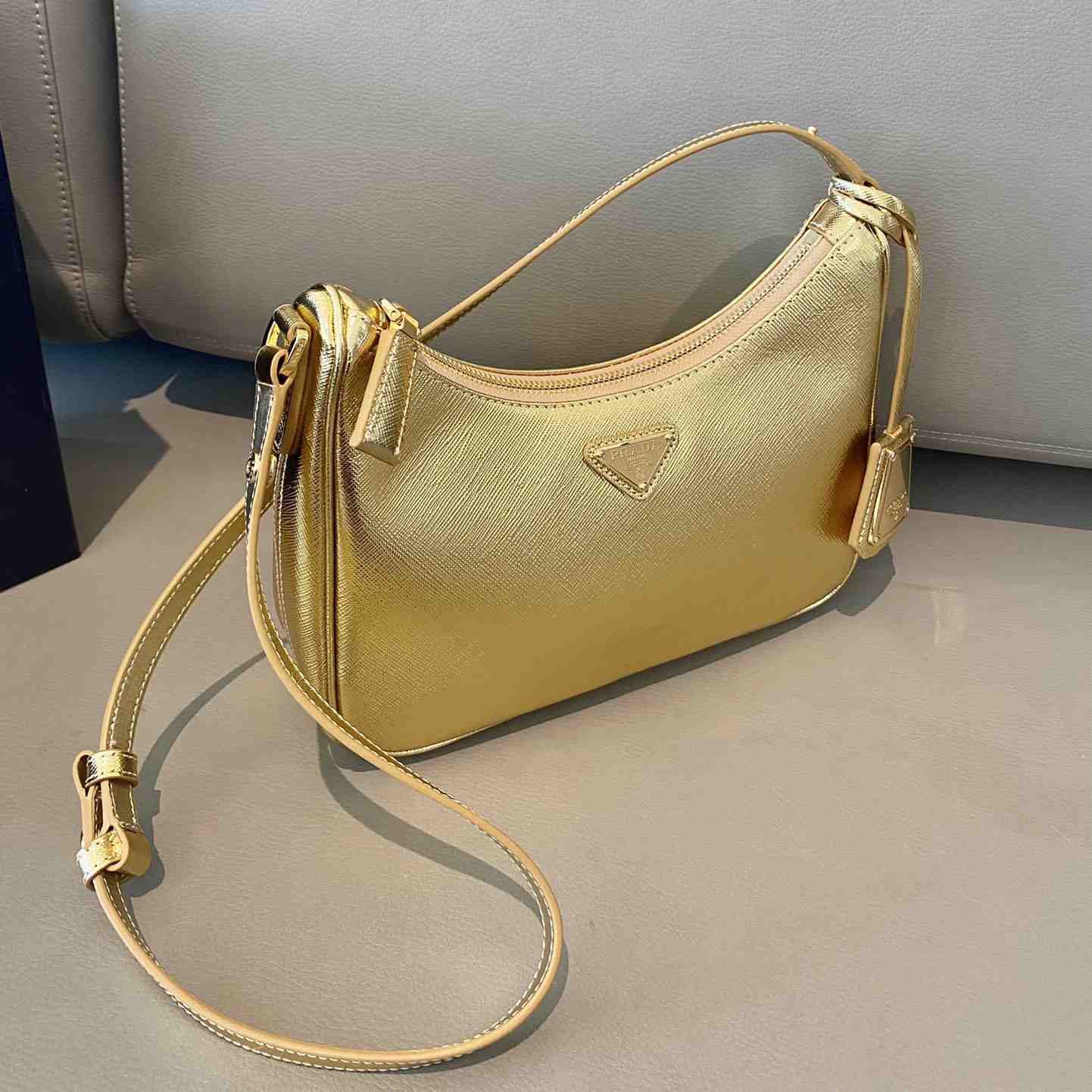 Prada Saffiano Leather Mini Bag(23-17-6.5cm) - PerfectKickZ