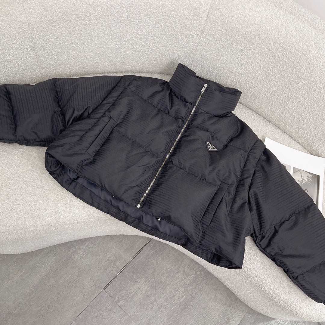 Prada Re-Nylon Cropped Hooded Down Jacket - PerfectKickZ