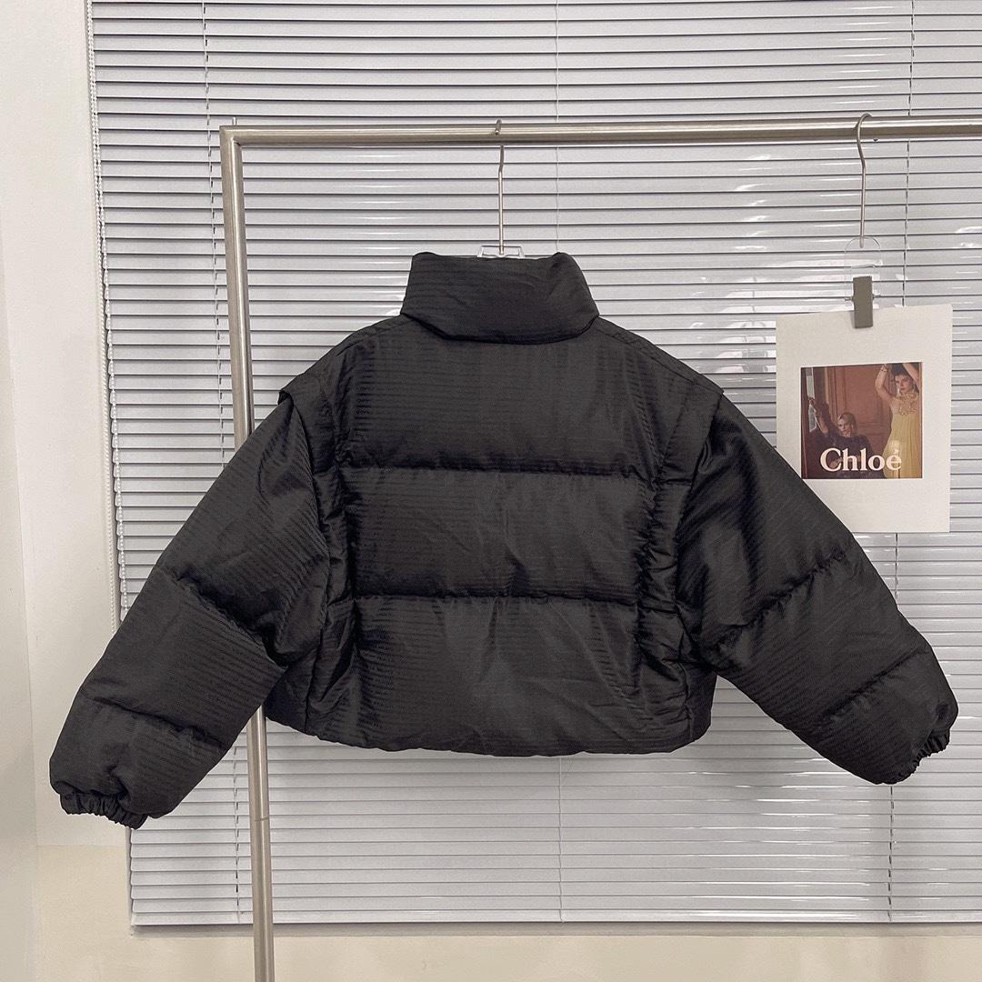 Prada Re-Nylon Cropped Hooded Down Jacket - PerfectKickZ