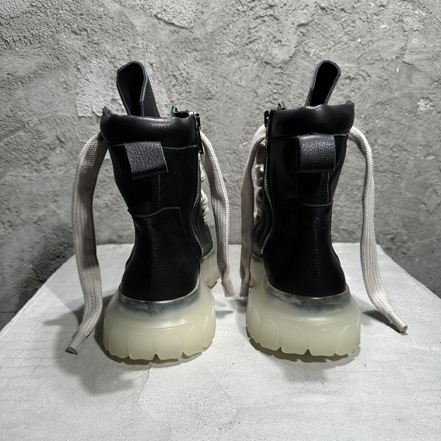 Rick Owens Beatle Lace Up Boots In Black - PerfectKickZ