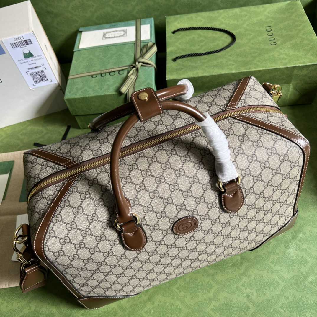 Gucci Duffle Bag With Interlocking G(42-26-24cm) - PerfectKickZ