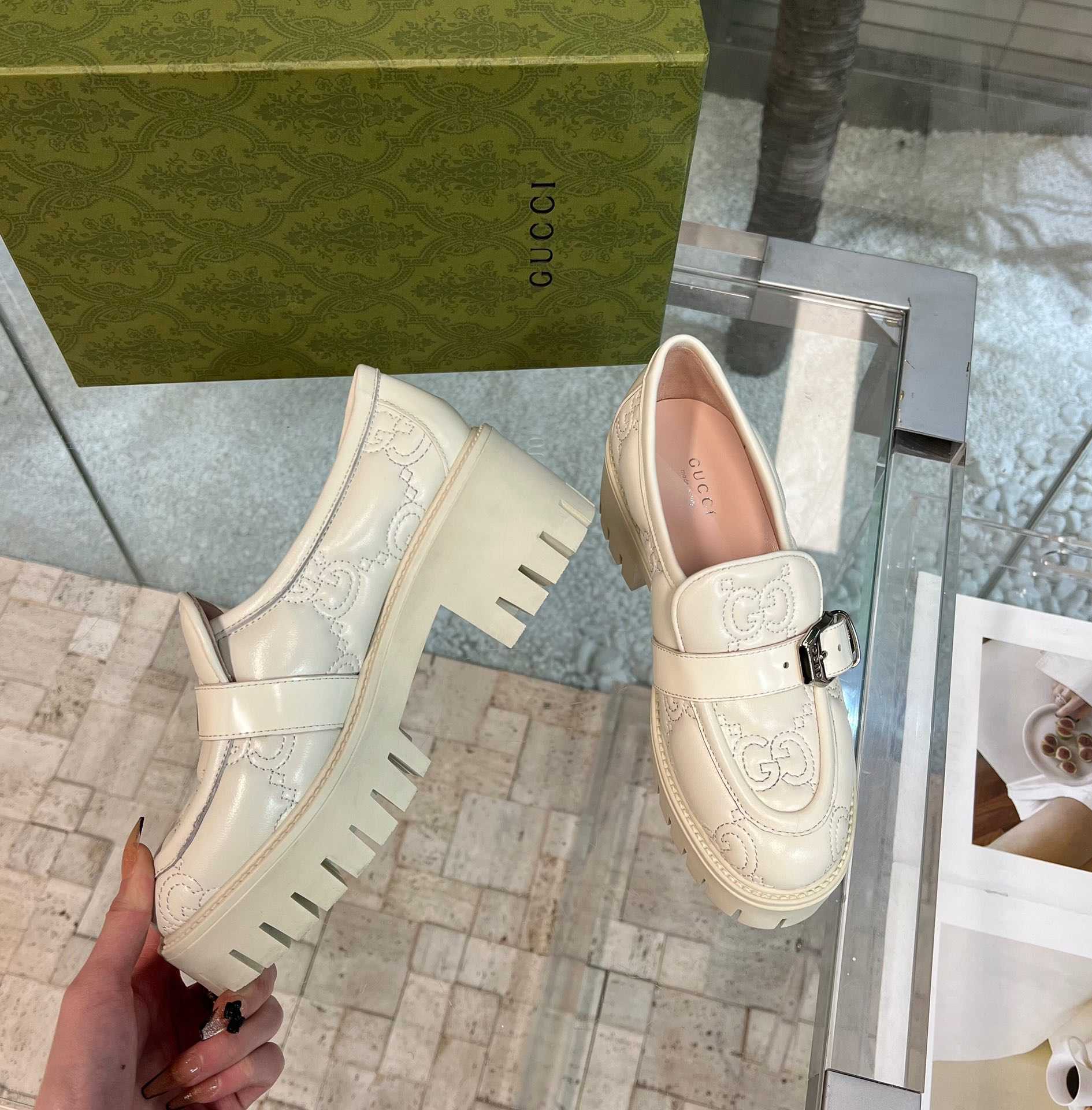 Gucci Women's GG Matelassé Shoe - PerfectKickZ