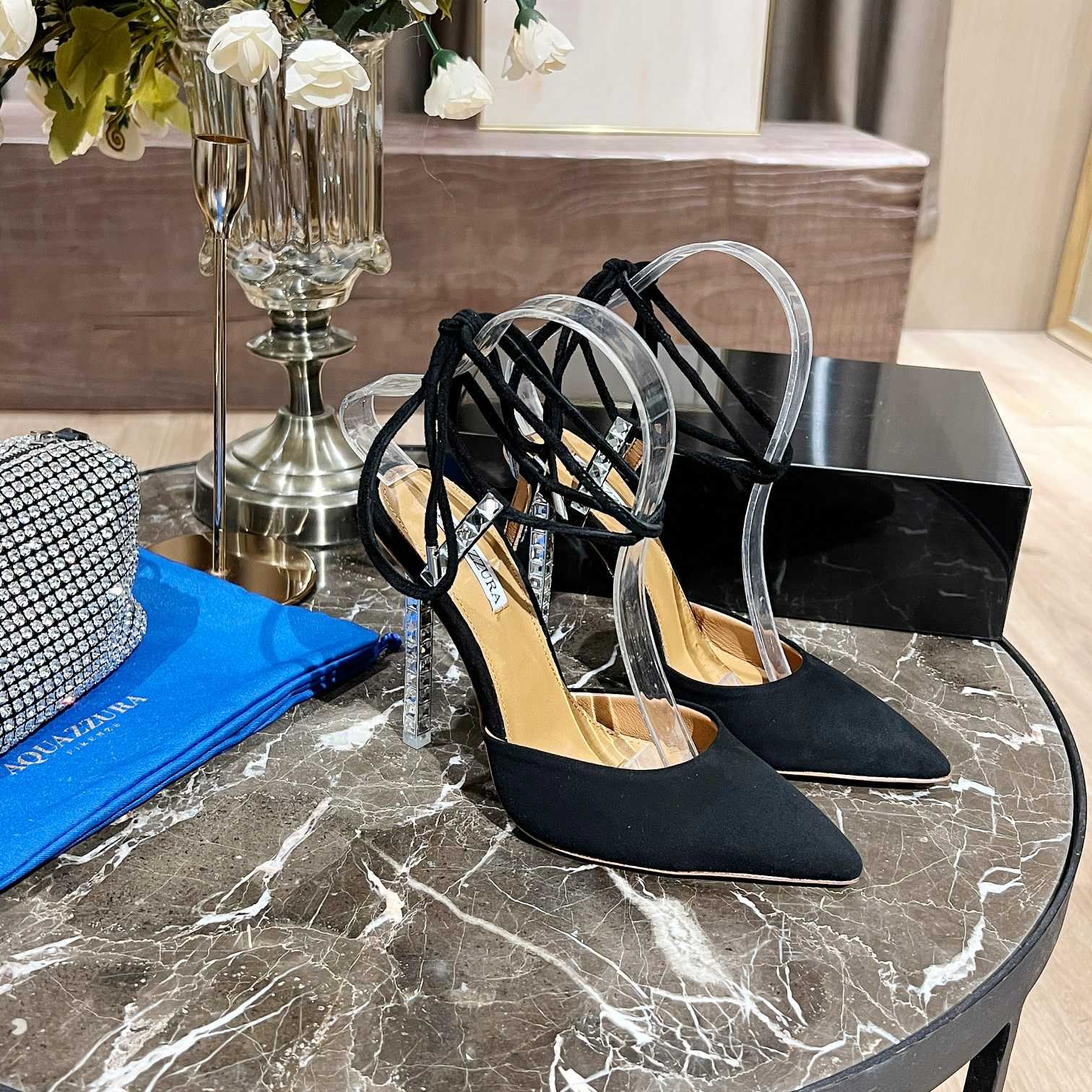 Aquazzura Rock Chic 105 Suede Pumps - PerfectKickZ