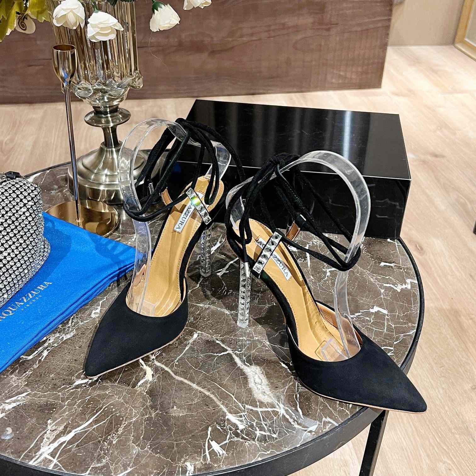 Aquazzura Rock Chic 105 Suede Pumps - PerfectKickZ