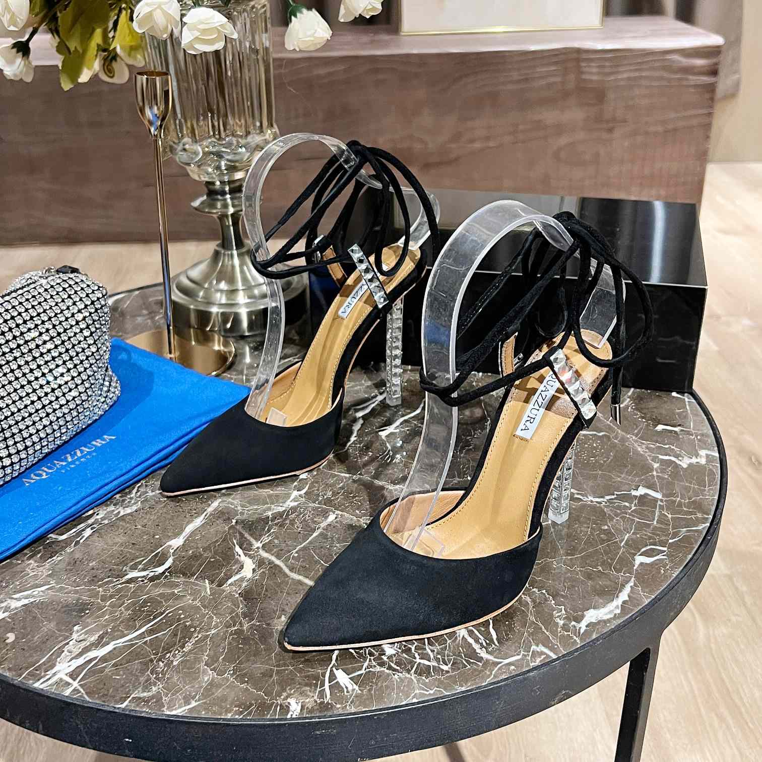 Aquazzura Rock Chic 105 Suede Pumps - PerfectKickZ