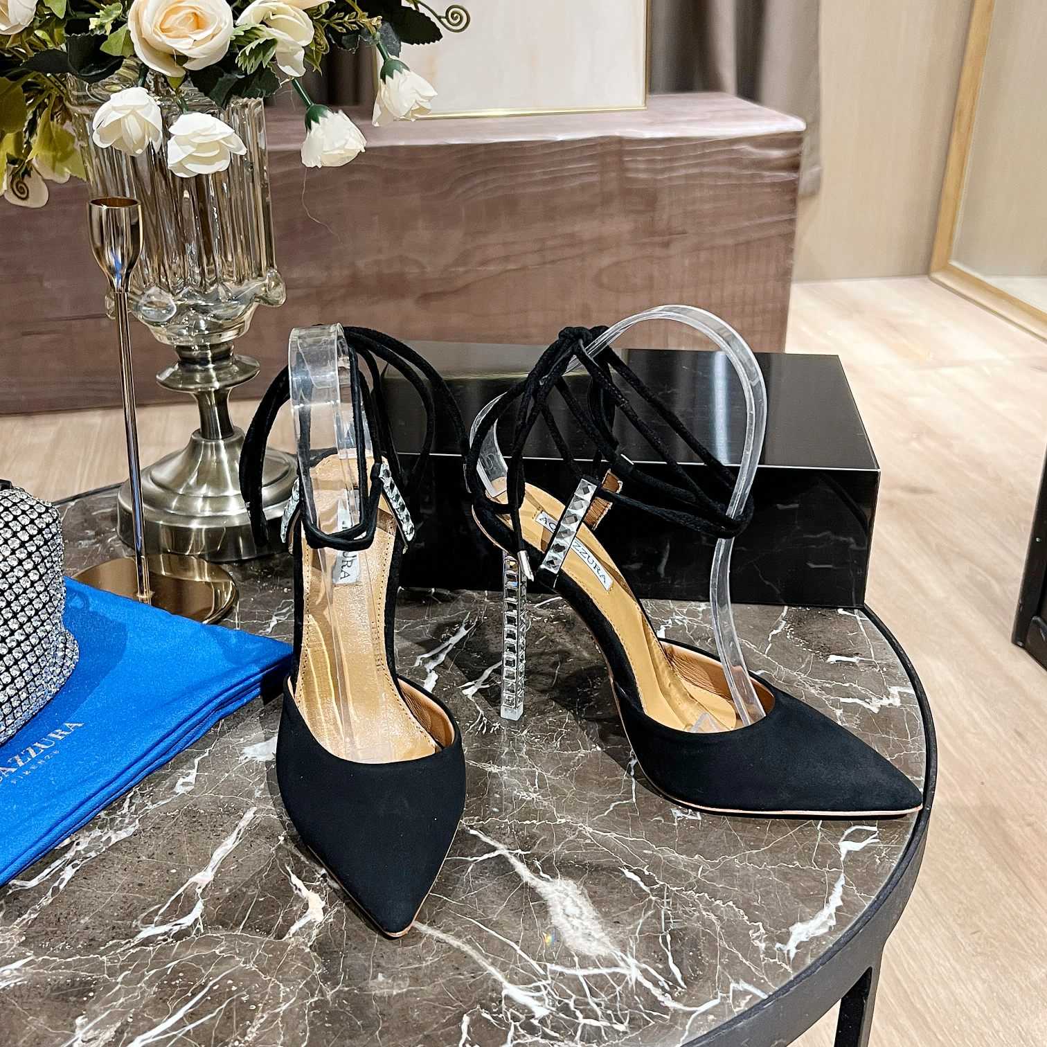 Aquazzura Rock Chic 105 Suede Pumps - PerfectKickZ