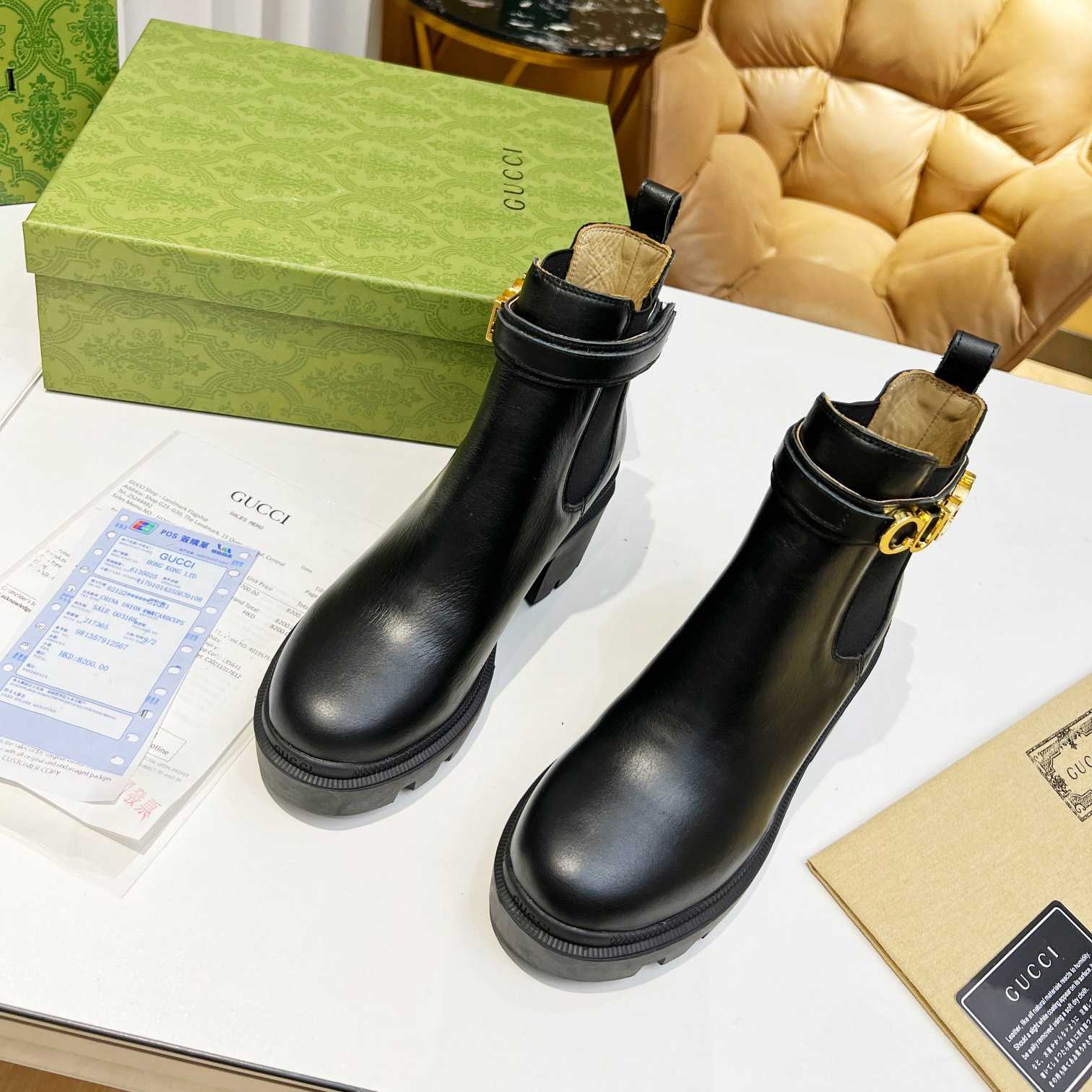 Gucci Women's Ankle Boot With Logo - PerfectKickZ