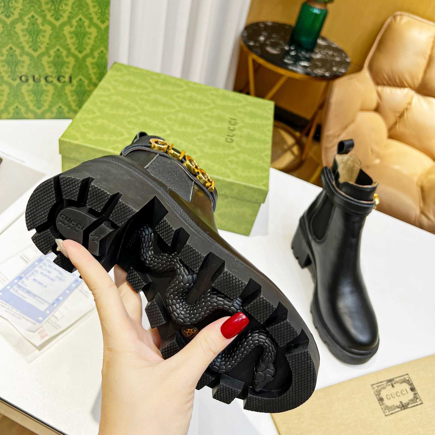 Gucci Women's Ankle Boot With Logo - PerfectKickZ