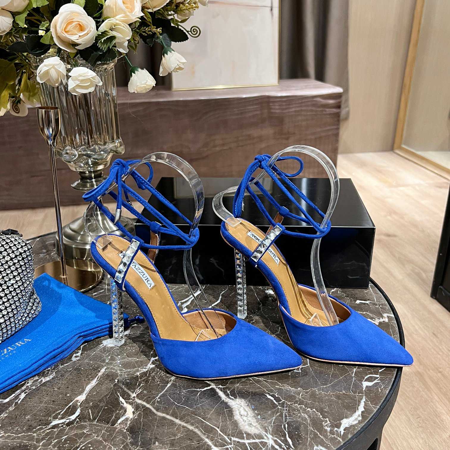 Aquazzura Rock Chic 105 Suede Pumps - PerfectKickZ