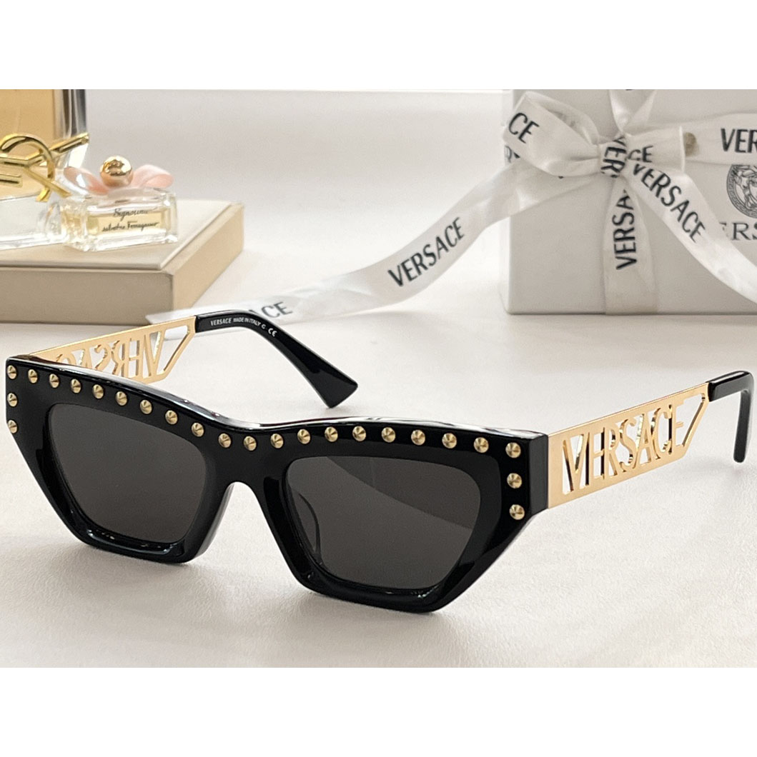 Versace 90s Vintage Logo Cat-Eye Sunglasses     VE4967  - PerfectKickZ