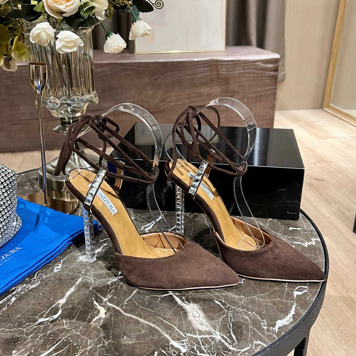 Aquazzura Rock Chic 105 Suede Pumps - PerfectKickZ