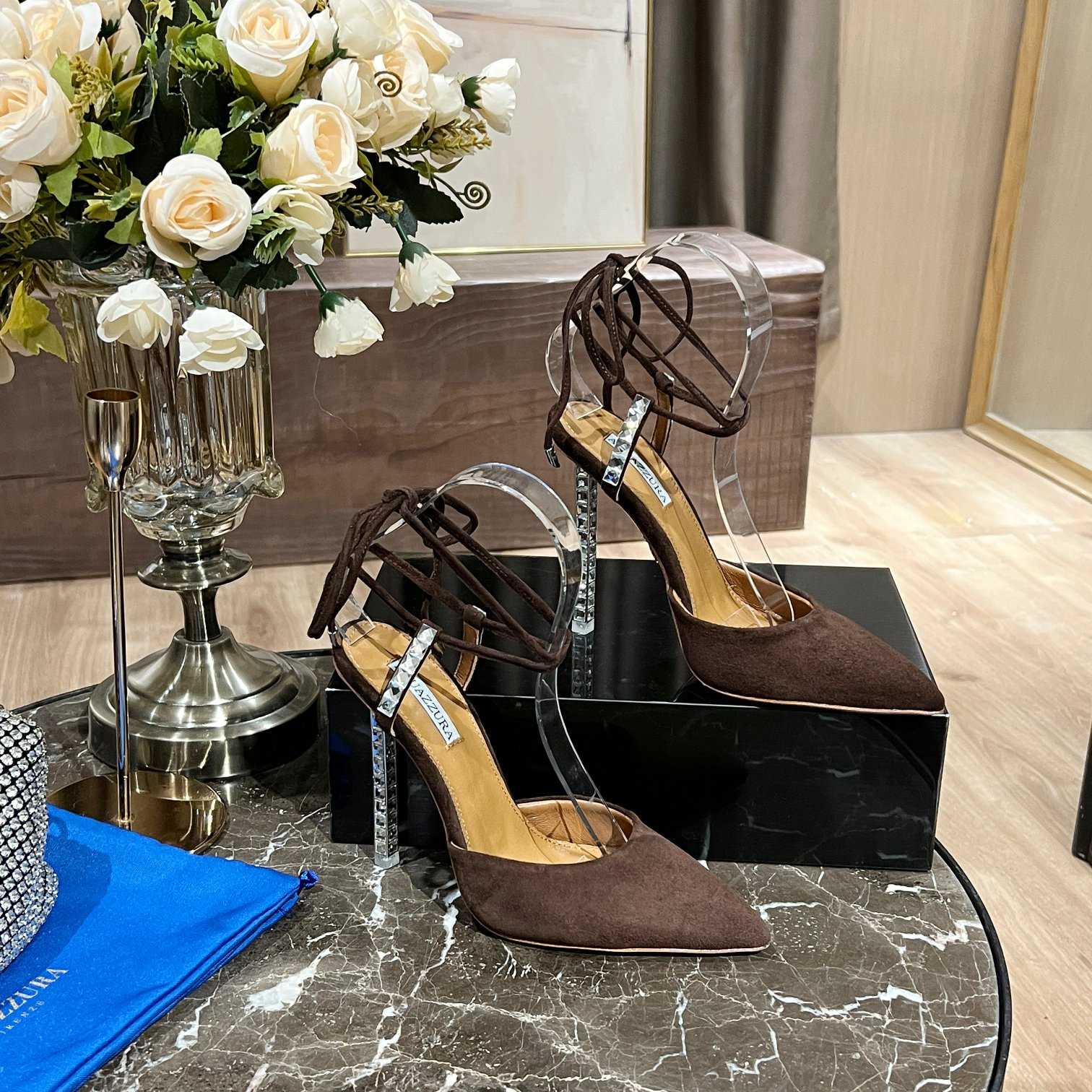 Aquazzura Rock Chic 105 Suede Pumps - PerfectKickZ