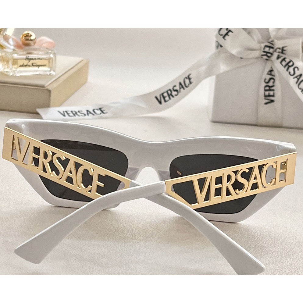Versace 90s Vintage Logo Cat-Eye Sunglasses     VE4967  - PerfectKickZ