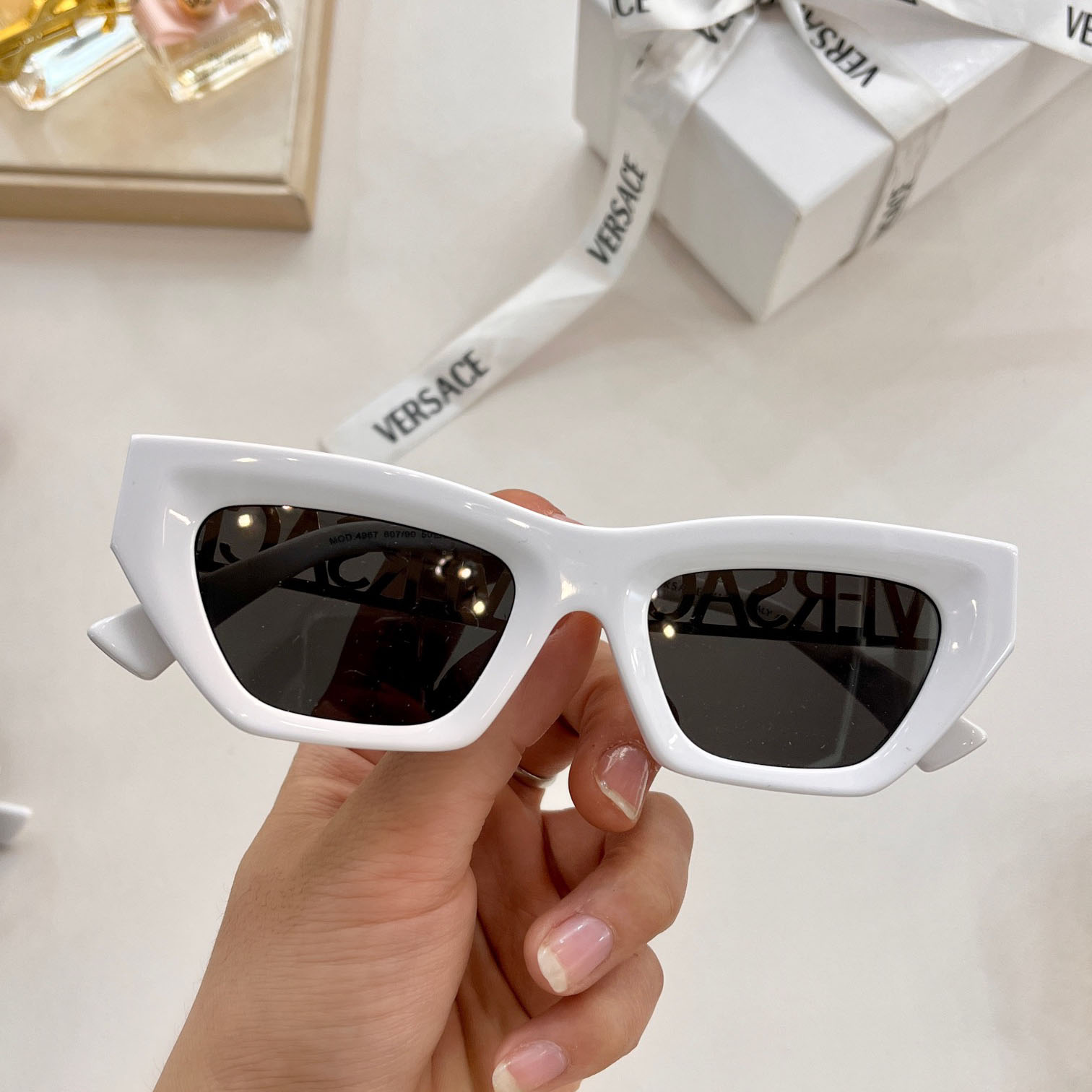 Versace 90s Vintage Logo Cat-Eye Sunglasses     VE4967  - PerfectKickZ