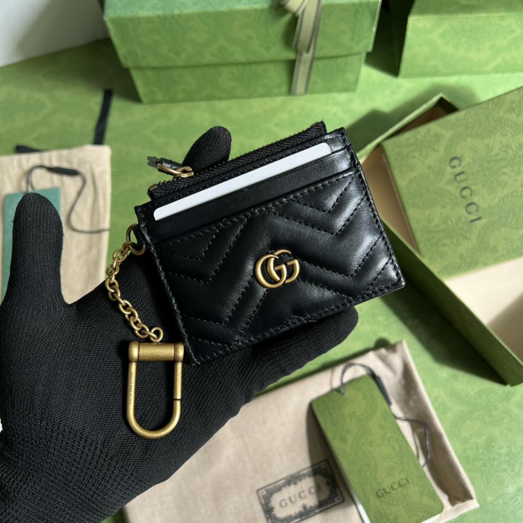 Gucci GG Marmont Keychain Wallet(10-7.5-1cm) - PerfectKickZ